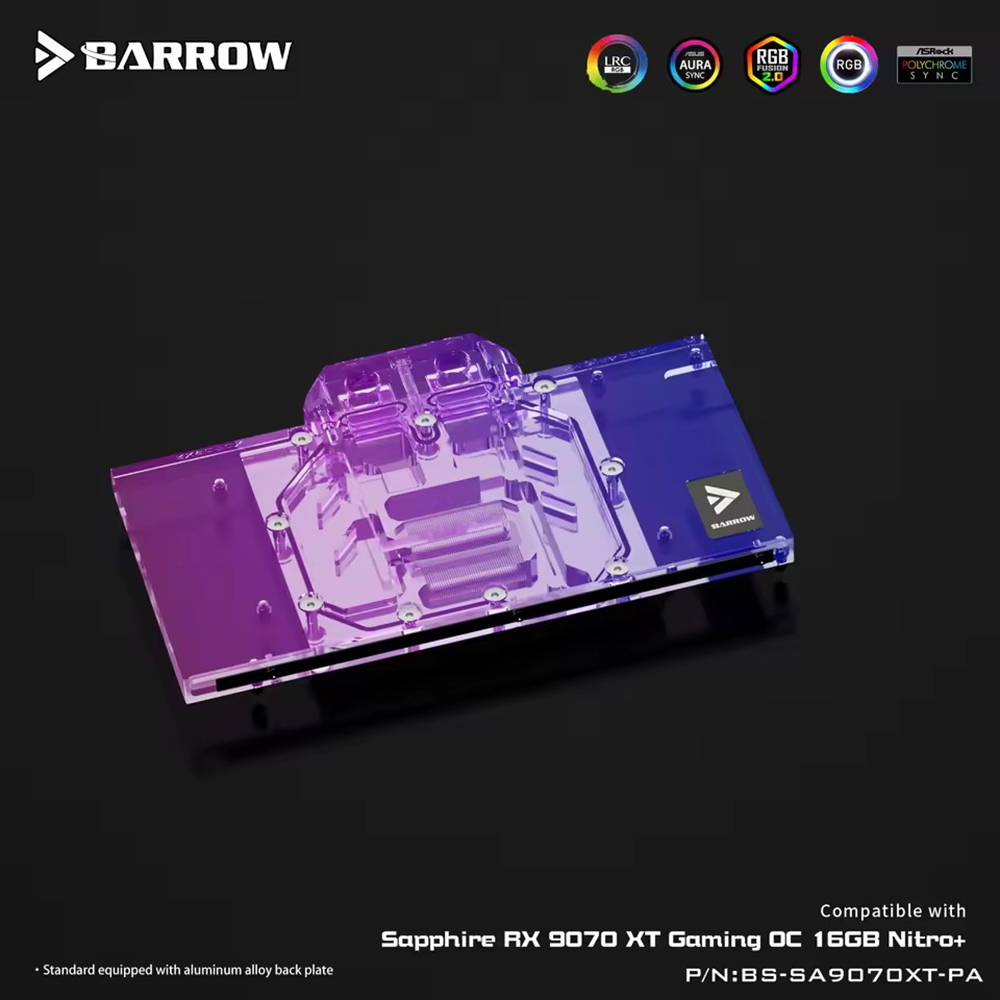 Barrow GPU Water Block For Sap - огляд і ціна Rx 9070 Xt