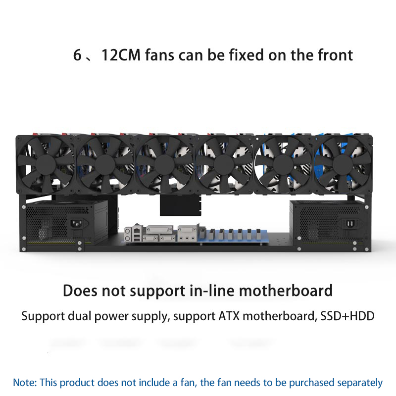 6/8/12 Cards GPU Bracket Open  - огляд і ціна Gpu Mining Rig Frame 8 Gpu