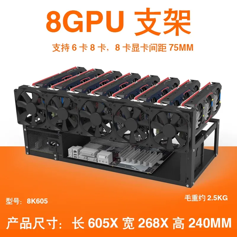 JMZ Graphics Card Stand Rack O - огляд і ціна Gpu Mining Rig Frame 8 Gpu